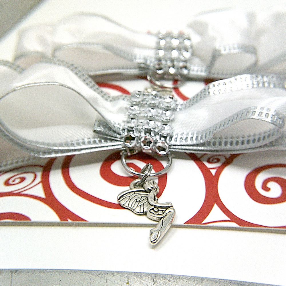 🍒3/$20 1 pair Shoe Clips bow with fairy charm